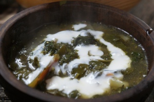 Nettle and spinach soup
